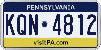 PA license plate KQN4812