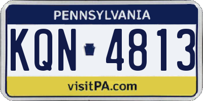 PA license plate KQN4813