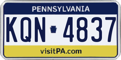 PA license plate KQN4837