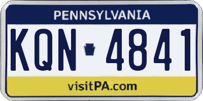 PA license plate KQN4841