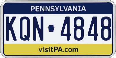 PA license plate KQN4848