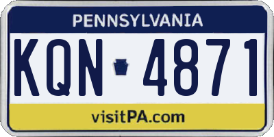 PA license plate KQN4871