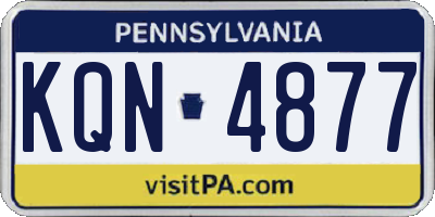 PA license plate KQN4877