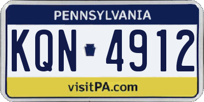 PA license plate KQN4912