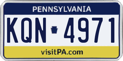 PA license plate KQN4971