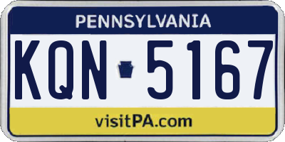 PA license plate KQN5167