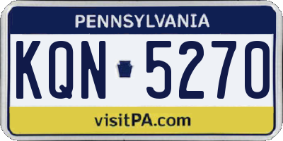 PA license plate KQN5270
