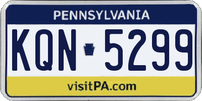 PA license plate KQN5299