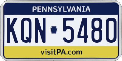 PA license plate KQN5480