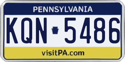 PA license plate KQN5486
