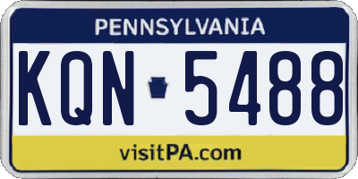PA license plate KQN5488