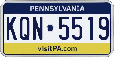 PA license plate KQN5519