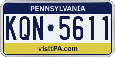 PA license plate KQN5611