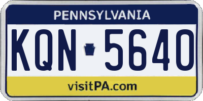 PA license plate KQN5640