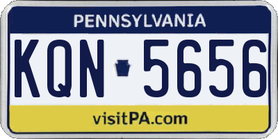 PA license plate KQN5656