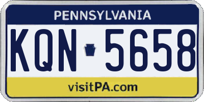 PA license plate KQN5658