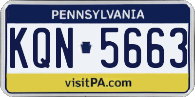 PA license plate KQN5663