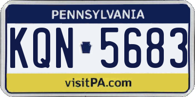 PA license plate KQN5683