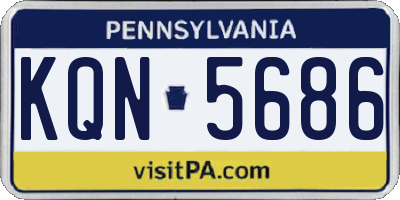 PA license plate KQN5686