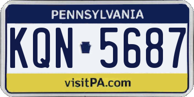 PA license plate KQN5687