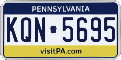 PA license plate KQN5695