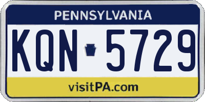 PA license plate KQN5729
