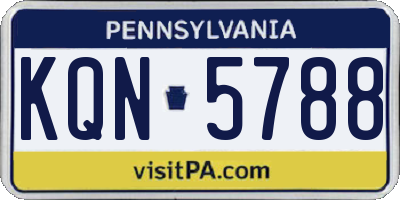 PA license plate KQN5788