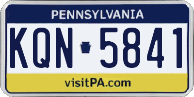 PA license plate KQN5841