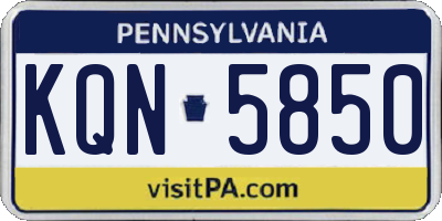 PA license plate KQN5850