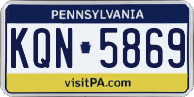 PA license plate KQN5869