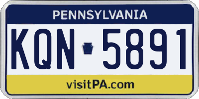 PA license plate KQN5891