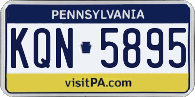 PA license plate KQN5895