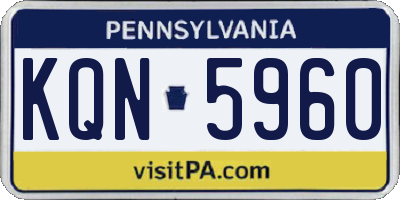 PA license plate KQN5960