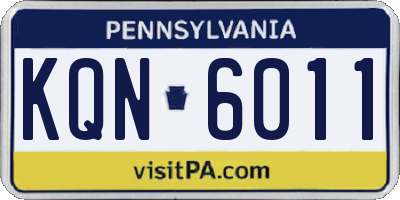 PA license plate KQN6011