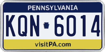 PA license plate KQN6014