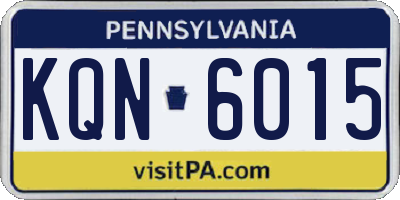 PA license plate KQN6015