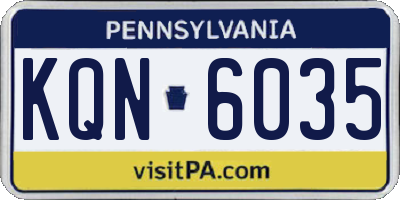 PA license plate KQN6035