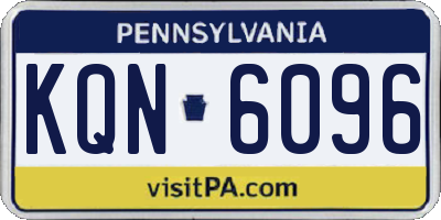 PA license plate KQN6096