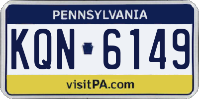 PA license plate KQN6149