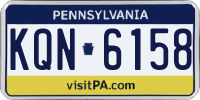 PA license plate KQN6158