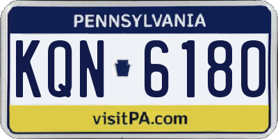 PA license plate KQN6180