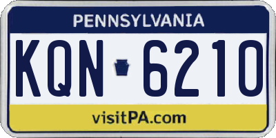 PA license plate KQN6210
