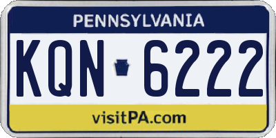 PA license plate KQN6222