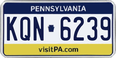 PA license plate KQN6239