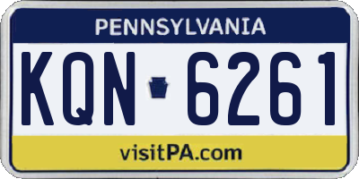 PA license plate KQN6261