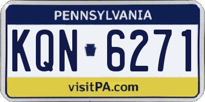 PA license plate KQN6271