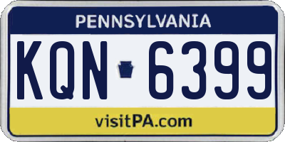 PA license plate KQN6399