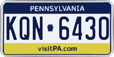 PA license plate KQN6430