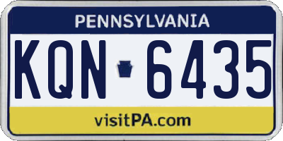 PA license plate KQN6435