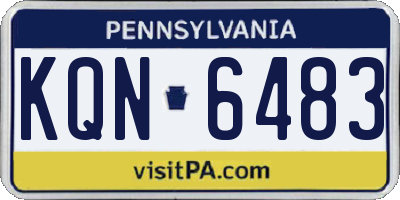 PA license plate KQN6483